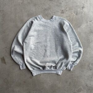 Vintage 70s Heather Grey Blank Sweatshirt - XL